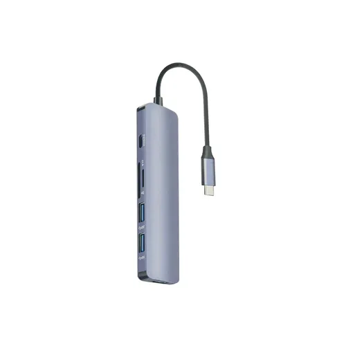 Coteetci MB1084 TF/SD Reader 6 in 1 Type-C Hub Adapter