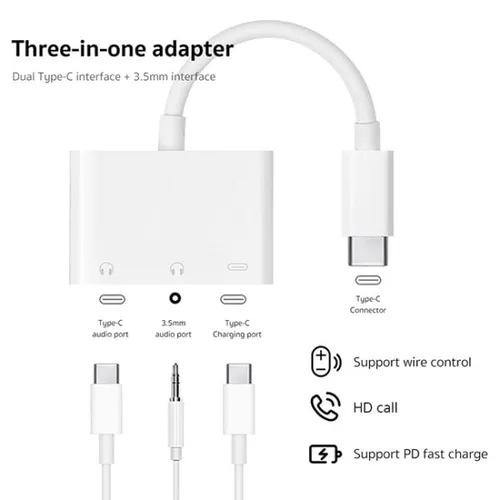 COTEetCI USB-C 3-in-1 Audio Adapter
