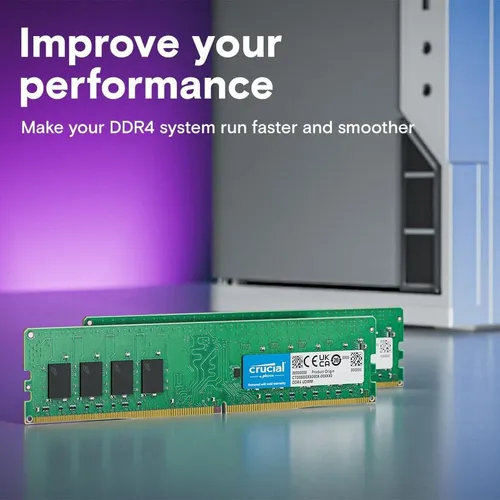 Crucial 32GB (1X32GB) DIMM DDR4 3200MHz Desktop  RAM