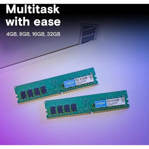 Crucial 32GB (1X32GB) DIMM DDR4 3200MHz Desktop  RAM