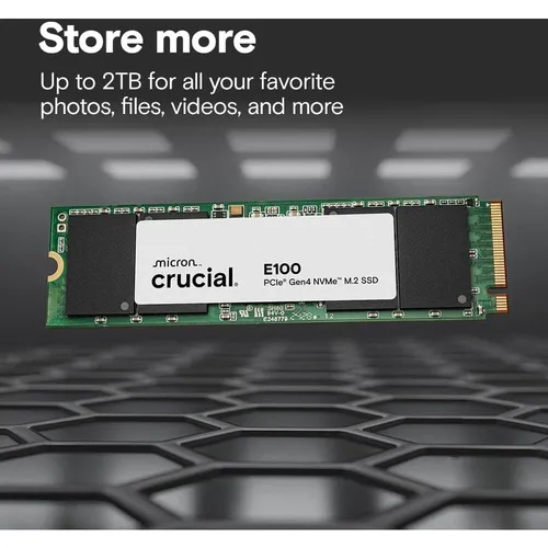 Crucial E100 1TB PCIe Gen4 X4 M.2 NVMe SSD