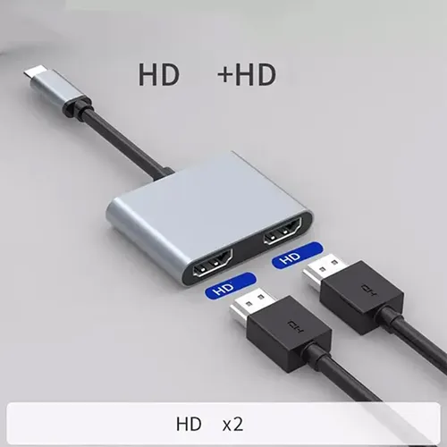 CYBE Type-C to 2 in 1 HDMI 4K 60Hz Output Adapter