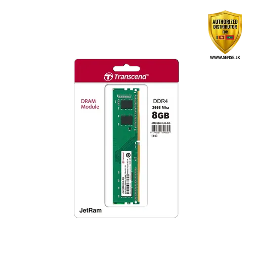 DDR4 MEMORY - TRANSCEND 8GB  2666MHZ DESKTOP (JM2666HLB-8G)