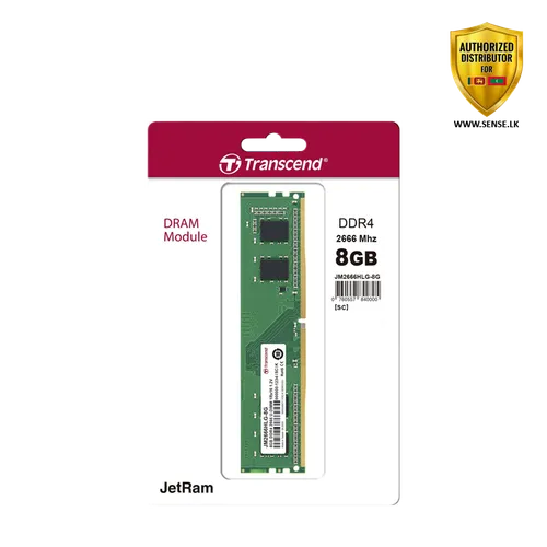 DDR4 MEMORY - TRANSCEND 8GB 2666MHZ DESKTOP(JM2666HLG-8G)-(5y)