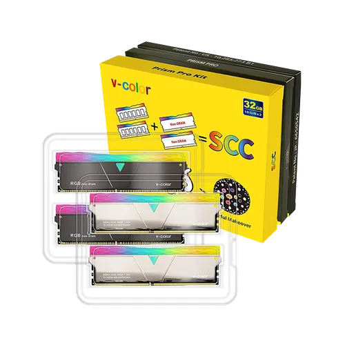 DDR4 MEMORY - V-COLOR 32GB 3600MHZ PRISM PRO RGB SSC KIT(8*4)(3y)