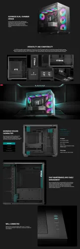 DEEPCOOL CG530 Tempered Glass Steel Black ATX Mid-Tower