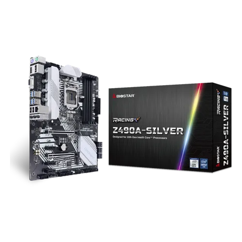 DESKTOP MOTHERBOARD - BIOSTAR Z490A-SILVER DDR4 (2y)