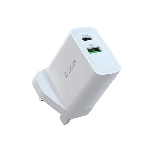 Devia 20W Smart Series UK 3 Pin PD + QC Quick Charger