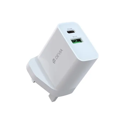 Devia 20W Smart Series UK 3 Pin PD + QC Quick Charger