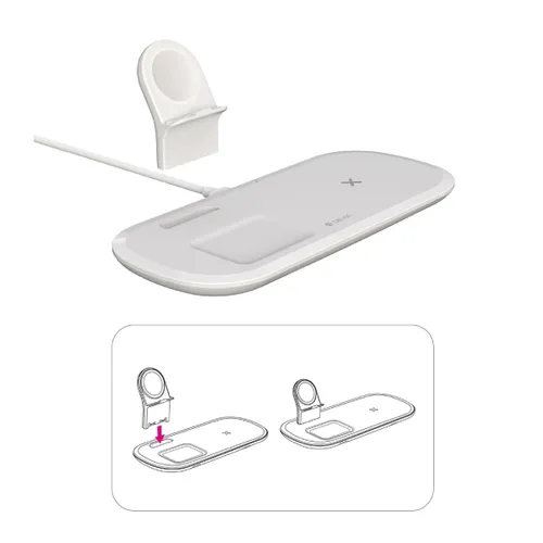 Devia Desktop Wireless Charger 3 IN 1 For Smart Phone, Apple Watch and Earphone