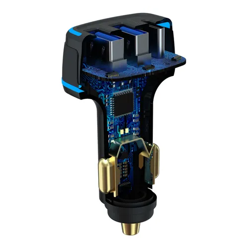 Devia Extreme Speed Dual USB + Type-C Full Compatible Fast Car Charger
