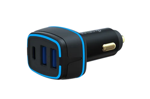 Devia Extreme Speed Series Dual Usb & 1 Type - C, Full Compatible Fast Car Charger ( 85w )