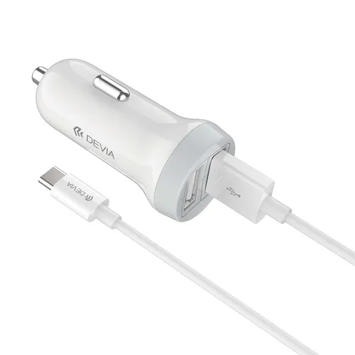 Devia Smart Series Dual USB Car Charger 2USB 5V 3.1A White