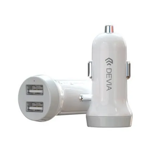 Devia Smart Series Dual USB Car Charger White EA131