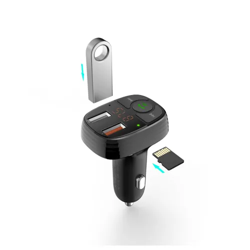 Devia Smart Series FM Transmitter Car Charger Black EA133