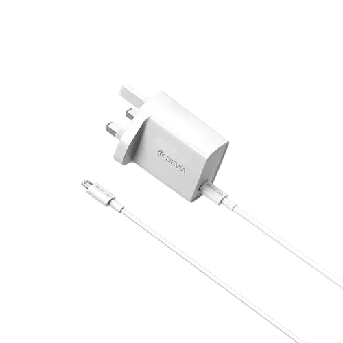 DEVIA Smart series PD quick charger suit(UK,20W) TYPE-C TO LIGHTNING 1000MM