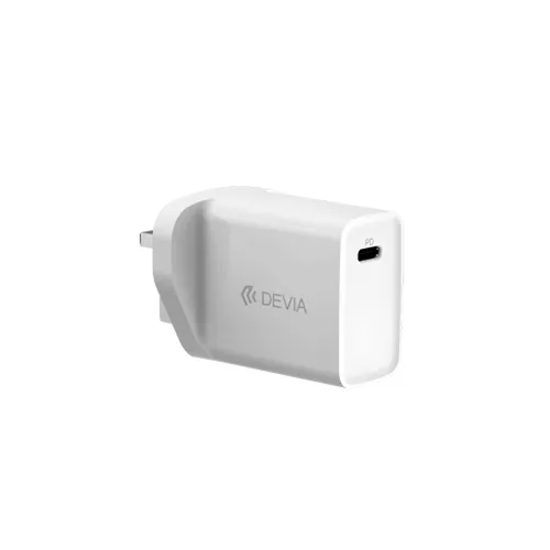 DEVIA Smart series PD quick charger suit(UK,20W) TYPE-C TO LIGHTNING 1000MM
