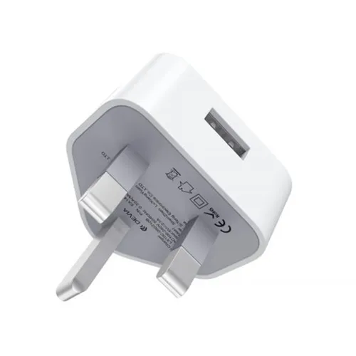 Devia Smart UK 3 Pin Charger Set with Micro USB Cable White EA158