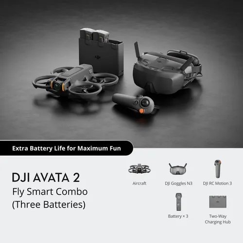 DJI Avata 2 FPV Drone with 3-Battery Fly More Combo
