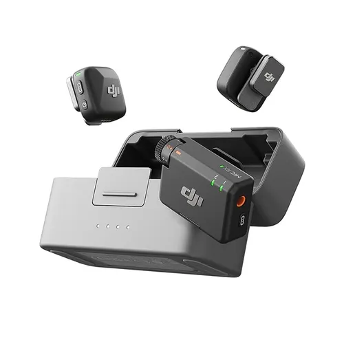 DJI Mic Mini, 2-Person Wireless Microphone for Camera & Smartphone (2 TX + 1 RX + Charging Case)