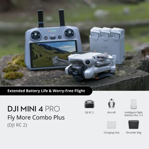 DJI Mini 4 Pro Drone Fly More Combo Plus with RC 2 Controller
