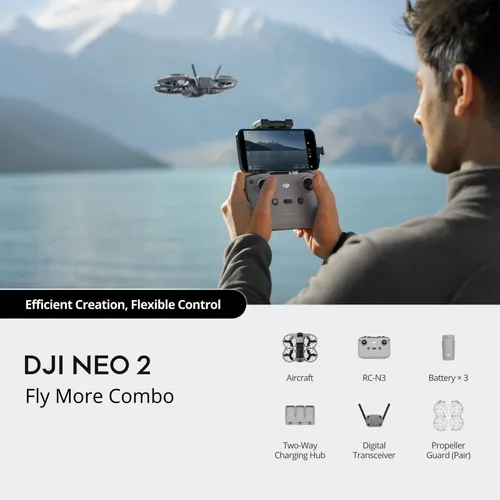 DJI Neo 2 Drone Fly More Combo with RC-N3 Remote With Bag
