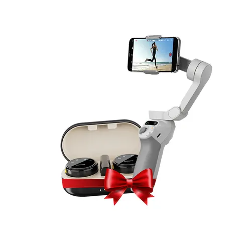 DJI Osmo Mobile SE Gimbal + Porodo Lavalier Microphones - Creator Combo Pack!