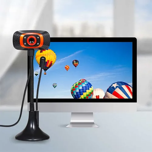 Drive-Free USB Webcam with Microphone + Fill Light Lamp
