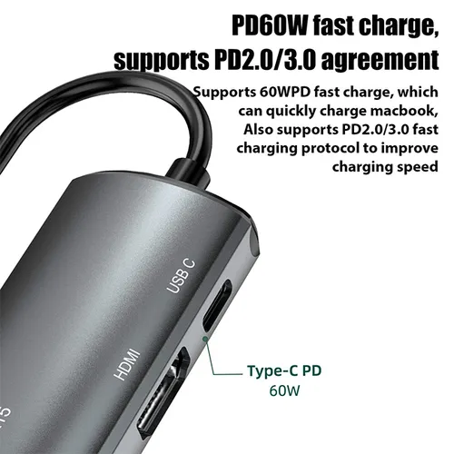 DUDAO A15 8-in-1 Type-C Multifunctional Hub