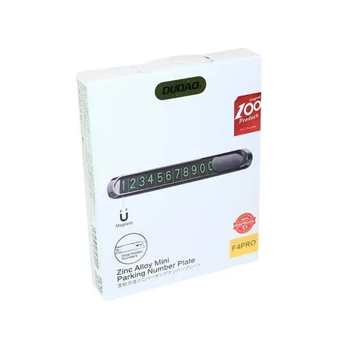 Dudao Zink Alloy Mini Temporary Parking Phone Number Plate