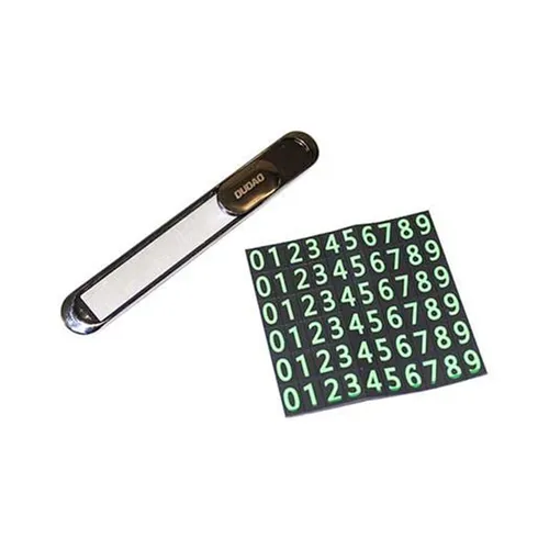 Dudao Zink Alloy Mini Temporary Parking Phone Number Plate