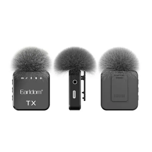Earldom MC13 Collar Clip 3 in 1 Wireless Microphone 2 Mics