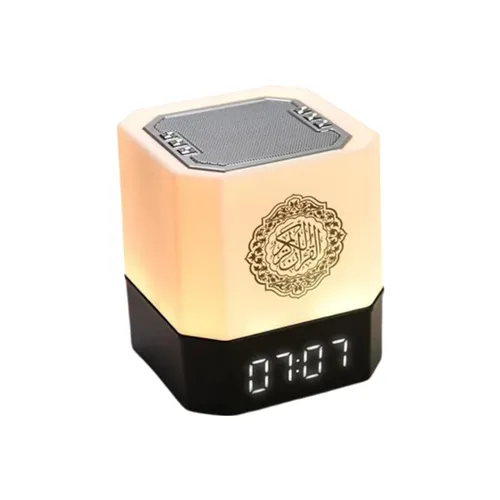 Equantu QB303 Touch Lamp Azan Clock Quran Cube Speaker