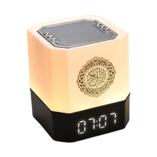 Equantu QB303 Touch Lamp Azan Clock Quran Cube Speaker