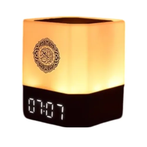Equantu QB303 Touch Lamp Azan Clock Quran Cube Speaker