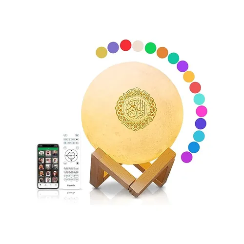 Equantu SQ166 White Galaxy Moon Lamp Quran Speaker