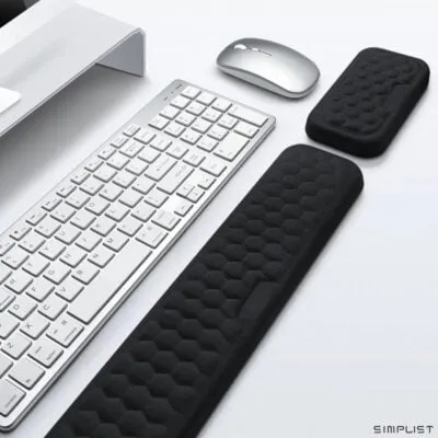 ErgoEase Keyboard and Mouse Wrist Rest Set – Desk Armrest, Elbow, and Hand Support