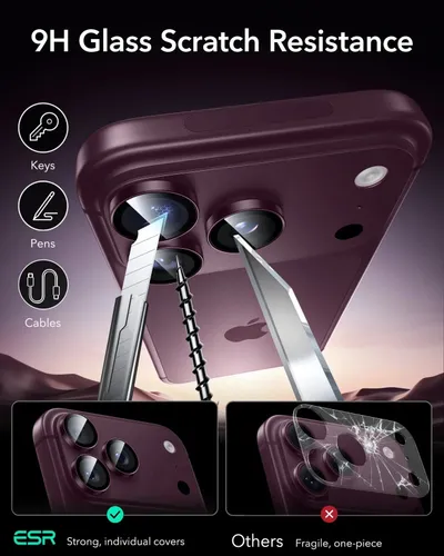 ESR Armorite Camera Lens Protector 18 Series – Deep Burgundy