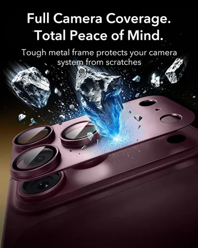 ESR Armorite Pro Camera Lens Protector (Full Coverage) – Deep Burgundy