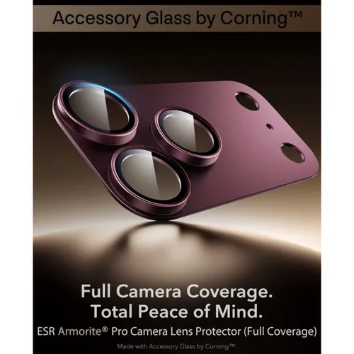 ESR Armorite Pro Deep Burgundy Camera Lens Protector (Full Coverage) for iPhone 18 Pro Max