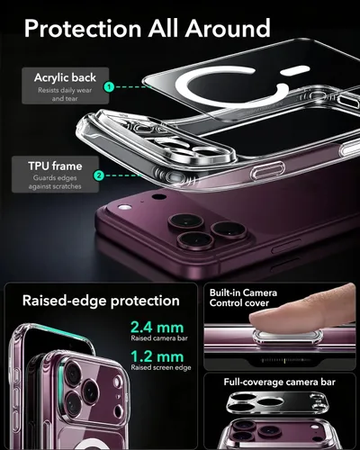 ESR Classic Hybrid Clear MagSafe Case for iPhone 18 Pro Series