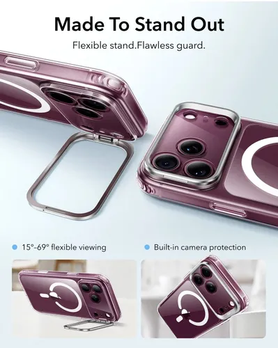 ESR Classic Hybrid Clear MagSafe Case with Flex Stand for iPhone 18 Pro Series