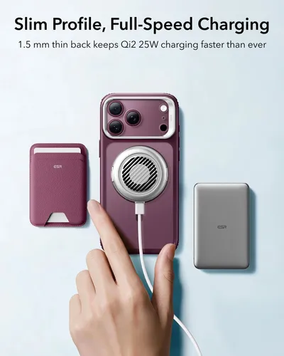 ESR Classic Hybrid Frosted Deep Burgundy MagSafe Case with Flex Stand for iPhone 18 Pro / 17 Pro Series
