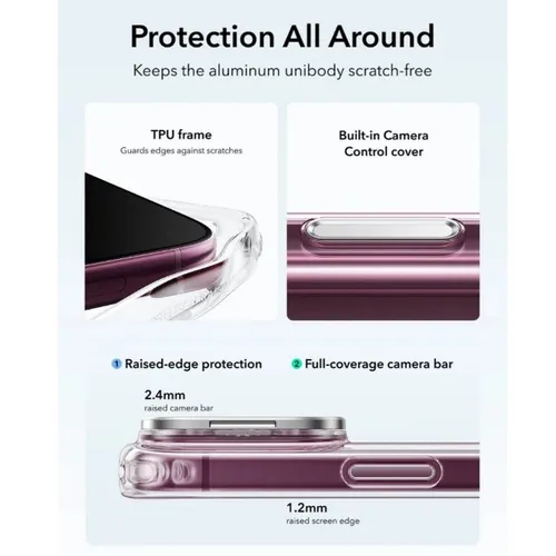 ESR Classic Hybrid Magnetic Case with Camera Control And Flex Stand for iPhone 18 Pro