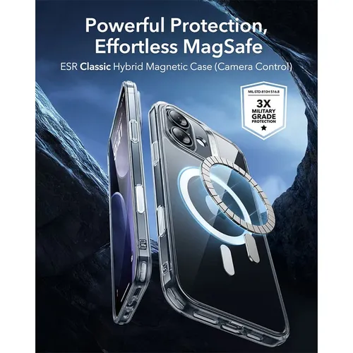 ESR Classic Hybrid Magnetic Case with Camera Control for iPhone 17