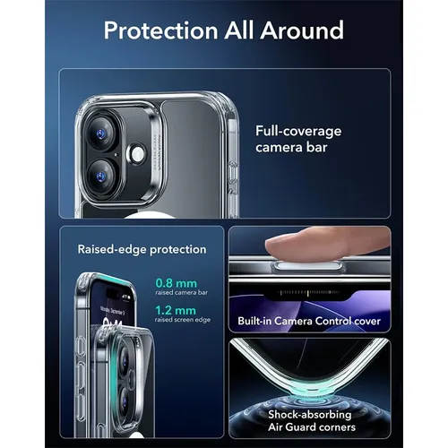 ESR Classic Hybrid Magnetic Case with Camera Control for iPhone 17