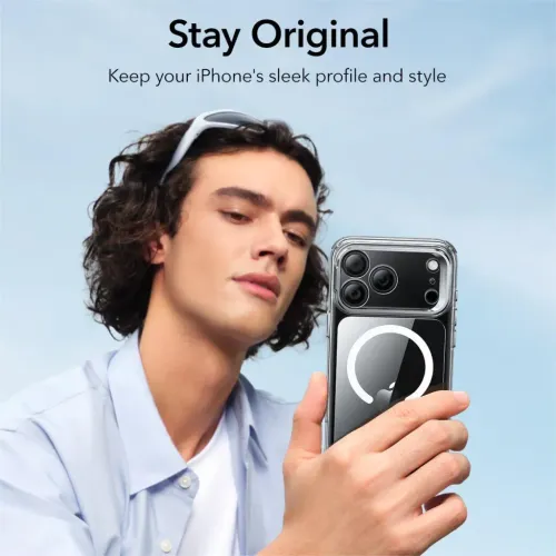 ESR Clear Hybrid MagSafe Case with Stash Stand for iPhone 17 Series