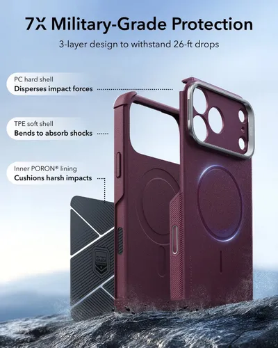 ESR Cyber Tough MagSafe Case with Camera Control and Flex Stand for iPhone 18 Pro / 17 Pro Series