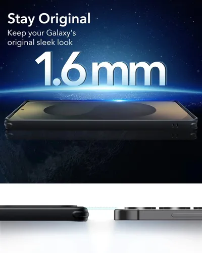 ESR Galaxy S25 Ultra HaloLock Classic Hybrid Case Clear Black