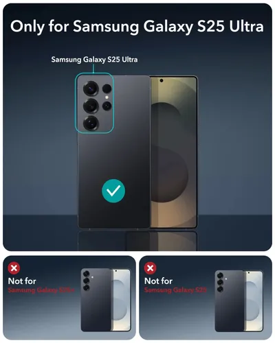 ESR Galaxy S25 Ultra HaloLock Classic Hybrid Case Clear Black